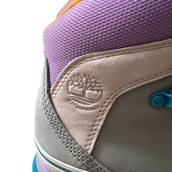 TIMBERLAND Euro Hiker Waterproof Boot Size 6 -- Colorful! Gray and Blue - Picture 6 of 7